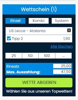 Wettigo Wettschein