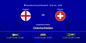 England vs Schweiz Wett Tipps 06 Juli 2024