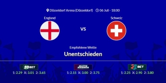 England vs Schweiz Wett Tipps 06 Juli 2024