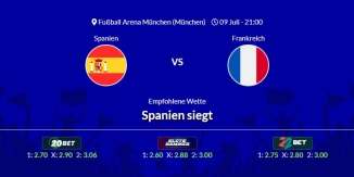 Spanien vs Frankreich Wett Tipps 09 Juli 2024